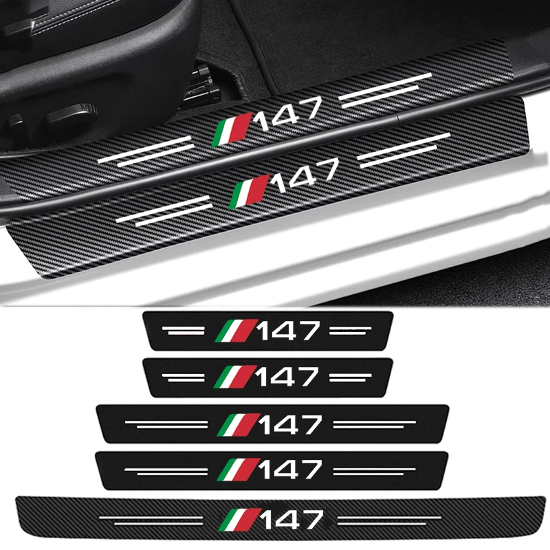 Crepe Pan Carbon - Per Alfa Romeo 147 Logo Car