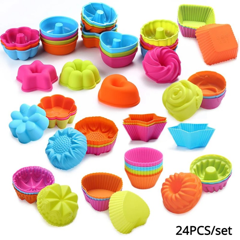 Donut Mold Silicone - 24 Pezzi di Stampi in Silicone