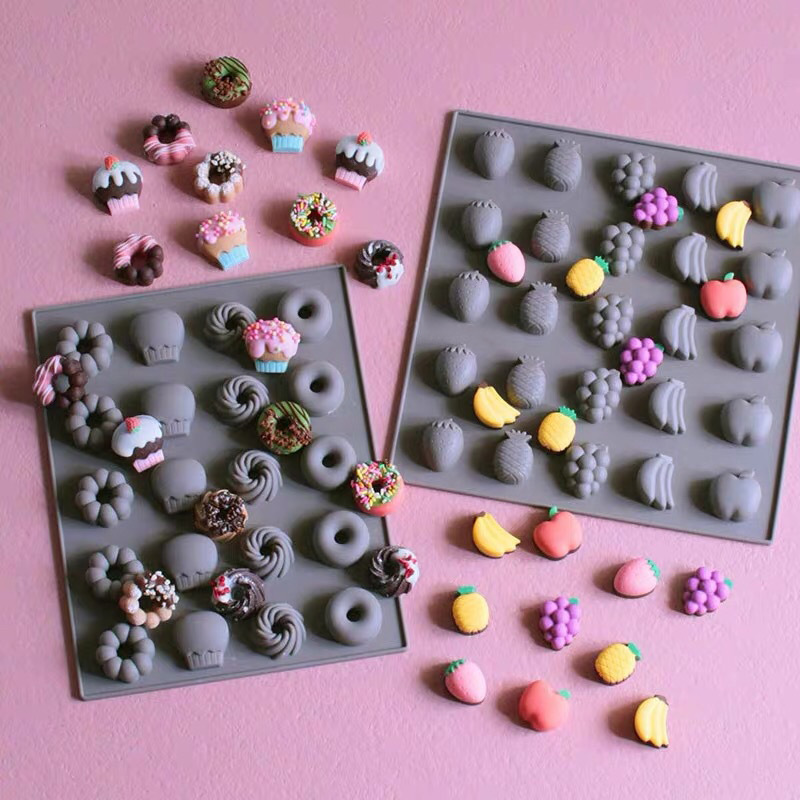 Donut Mold Silicone - Multicavità Frutta Silicone Stampo per Cottura